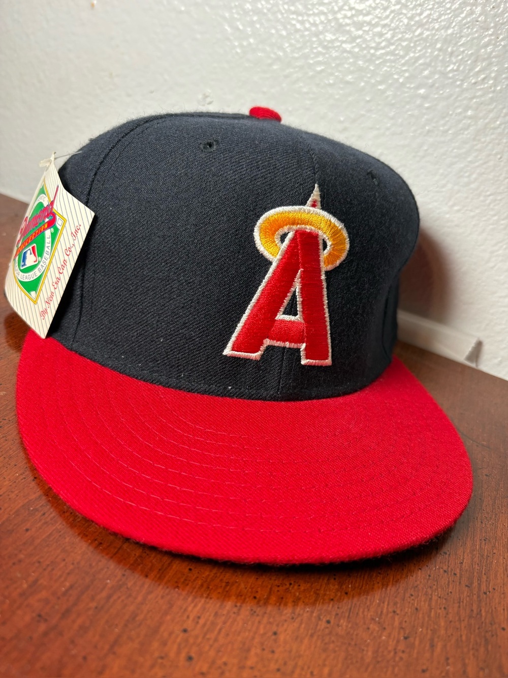 VTG Anaheim LA CA Angels New Era Pro Model Hat Cap Diamond Collection 7 3/8 MLB